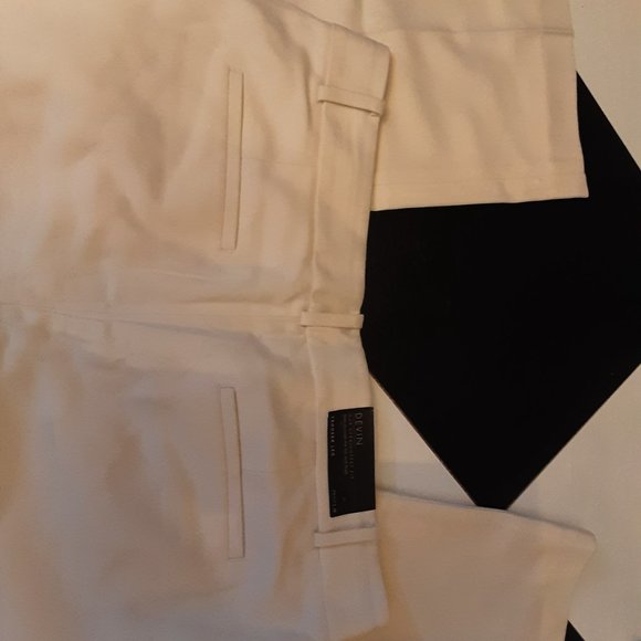 Ann Taylor 12P cream pant Devin fit trouser leg - Picture 3 of 3